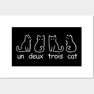 Un Deux Trois Cat Funny Cat  Cat Lovers Cat Mom Posters and Art